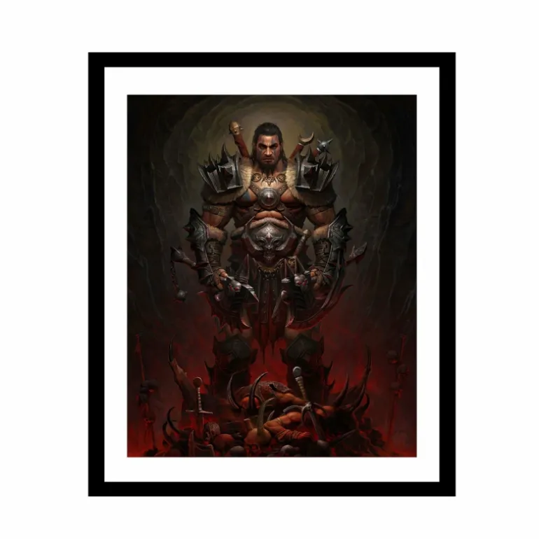 Jondo Diablo Immortal Barbarian 16x20" Framed Art Print