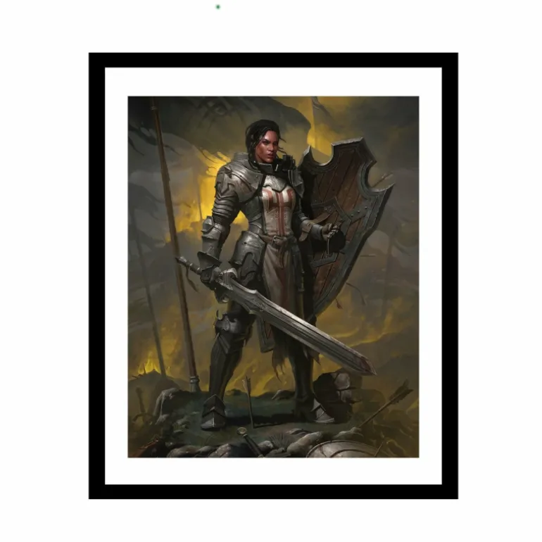 Jondo Diablo Immortal Crusader 16x20" Framed Art Print