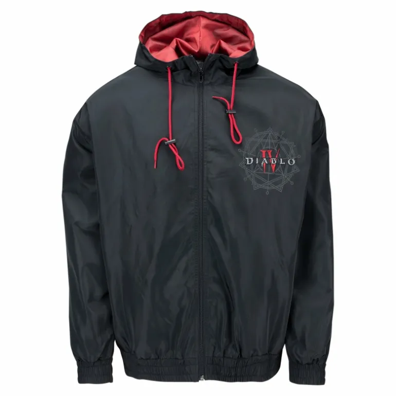 Thunderwear Diablo IV Black Zip-Up Windbreaker Jacket