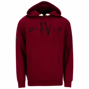 Thunderwear Diablo IV Heavy Weight Patch Burgundy Pullover Hoodie