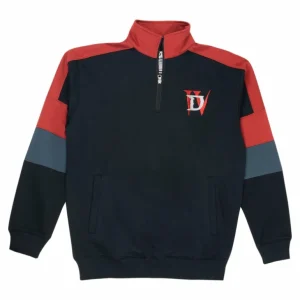 Fortune Fashion Diablo IV Logo Black Quarter-Zip Sweatshirt