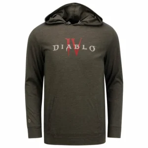 Augusta Sportswear Diablo IV Logo Grey Hooded Long Sleeve T-Shirt