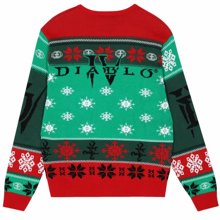 Outerstuff Diablo IV Mephisto Bloodied Wolf Holiday Sweater