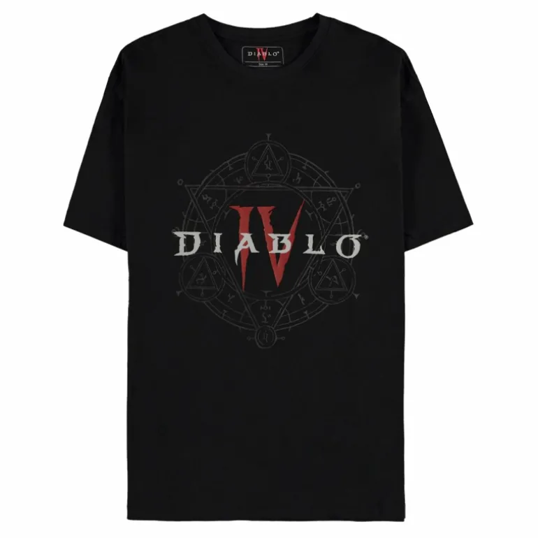 Difuzed Diablo IV Pentagram Logo Black T-Shirt