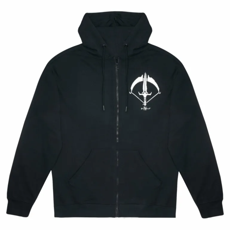 Difuzed Diablo IV Rogue Sigil Black Zip-Up Hoodie