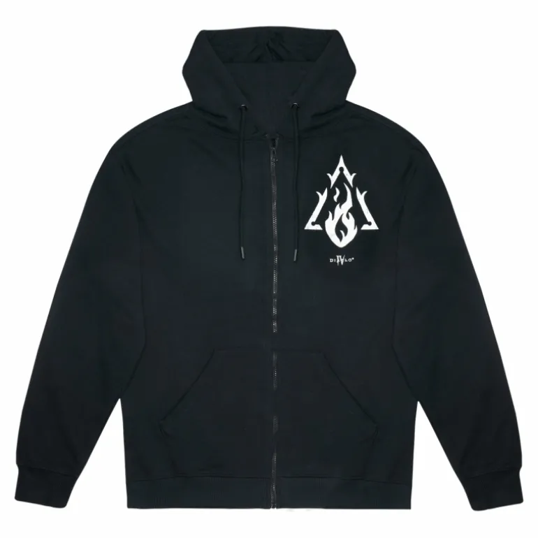 Difuzed Diablo IV Sorcerer Sigil Black Zip-Up Hoodie