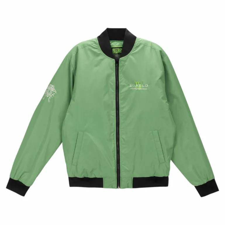 Thunderwear Diablo IV: Vessel of Hatred Green Zip-Up Bomber Jacket