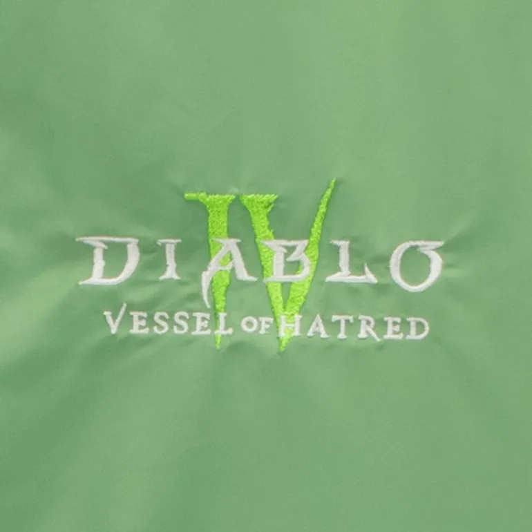 Thunderwear Diablo IV: Vessel of Hatred Green Zip-Up Bomber Jacket