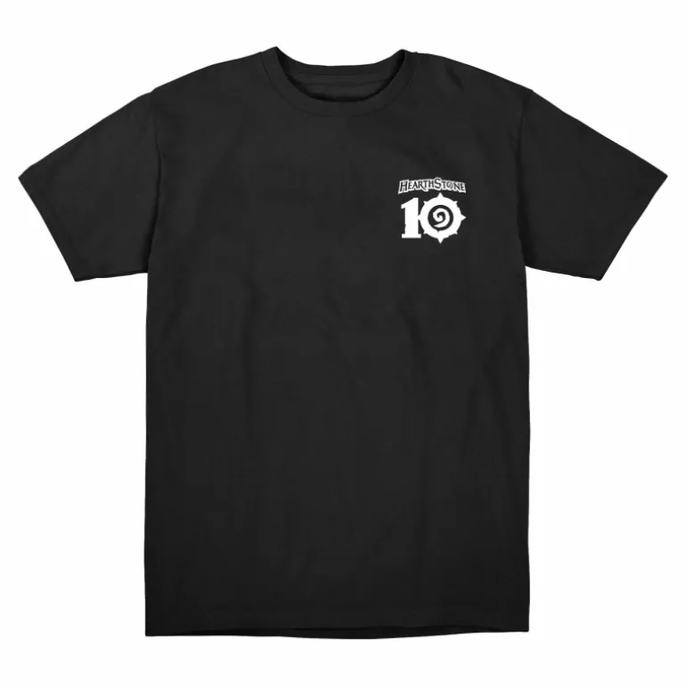 LGM Hearthstone 10th Anniversary Vintage Murloc Pizza Black T-Shirt