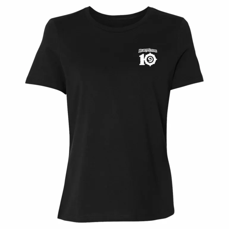 Women LGM Hearthstone 10th Anniversary Vintage Murloc Pizza Women's Black T-Shirt