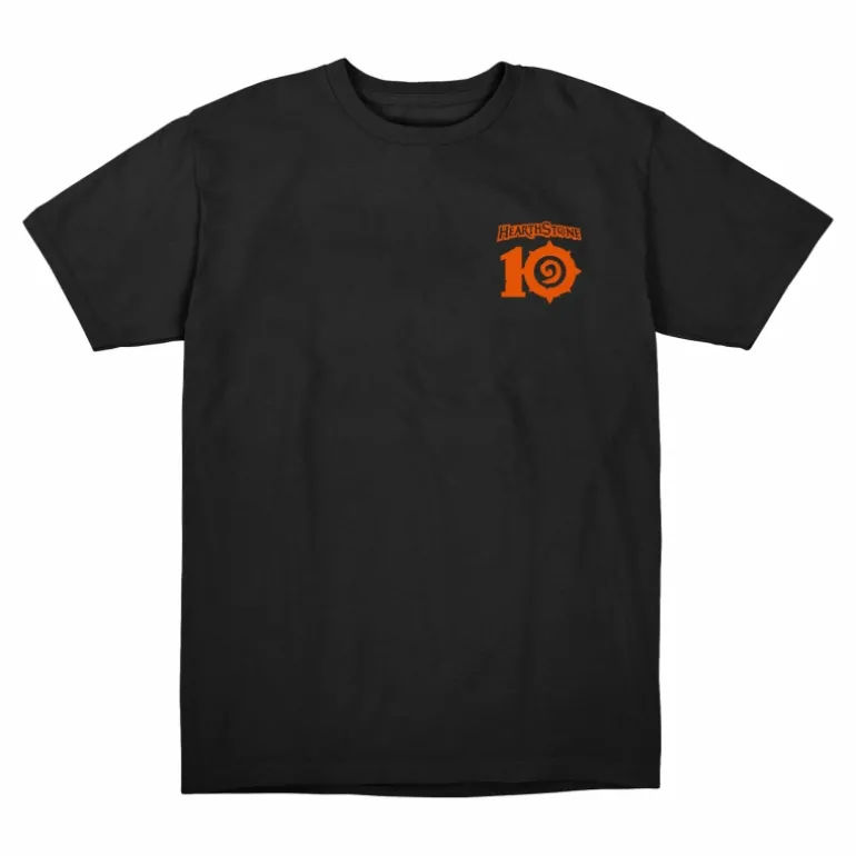 LGM Hearthstone 10th Anniversary Vintage Murloc Pizza Black T-Shirt