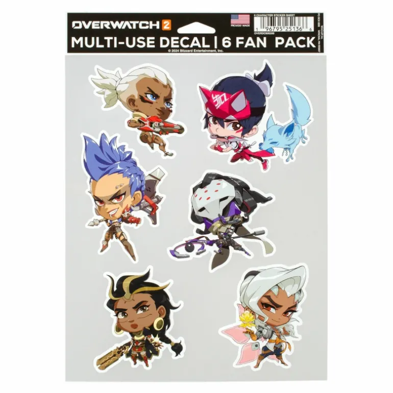 Wincraft Overwatch 2 Character Sticker Sheet