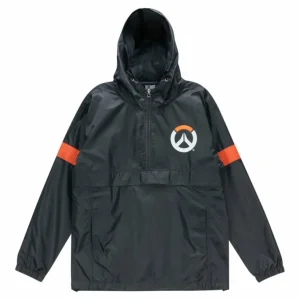 Fortune Fashion Overwatch 2 Grey Half-Zip Windbreaker Jacket