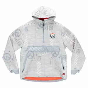 Sportiqe Overwatch 2 Logo White Half-Zip Pullover Jacket