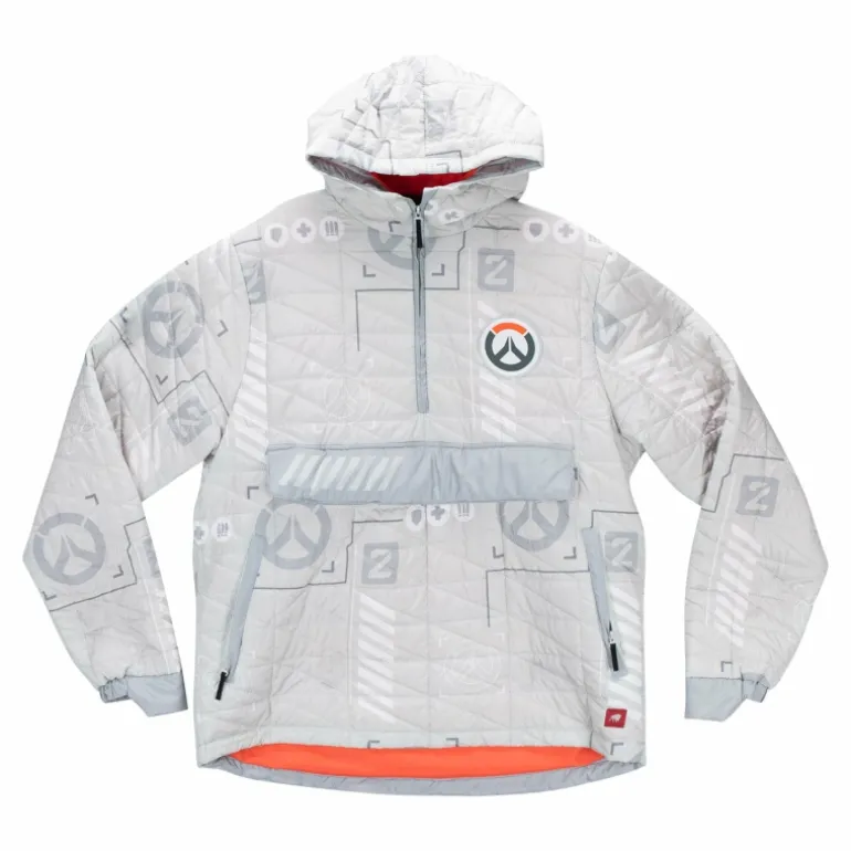 Sportiqe Overwatch 2 Logo White Half-Zip Pullover Jacket