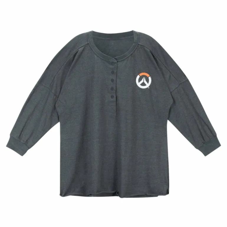 Women Fortune Fashion Overwatch 2 Logo Women's Grey Long Sleeve T-Shirt