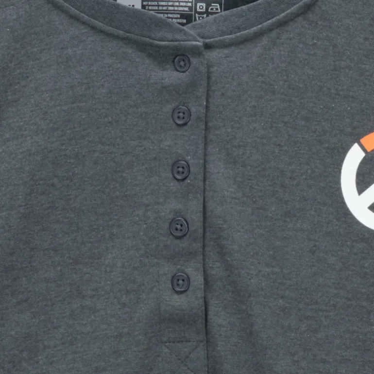 Women Fortune Fashion Overwatch 2 Logo Women's Grey Long Sleeve T-Shirt