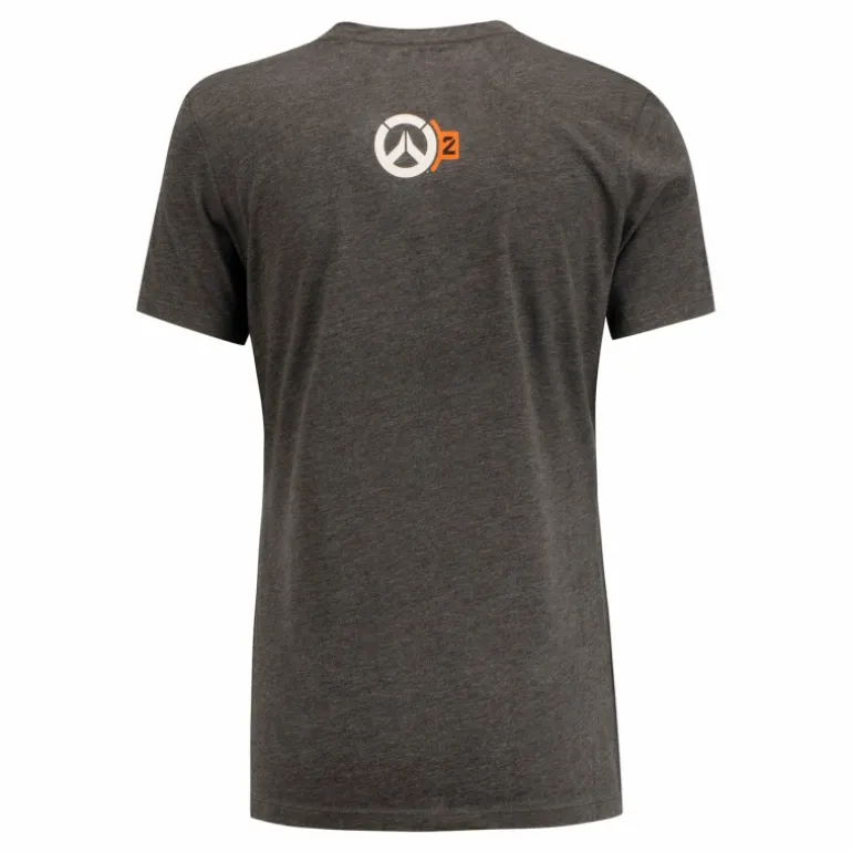 Women Fanatics Overwatch 2 Tracer Women's Charcoal V-Neck T-Shirt