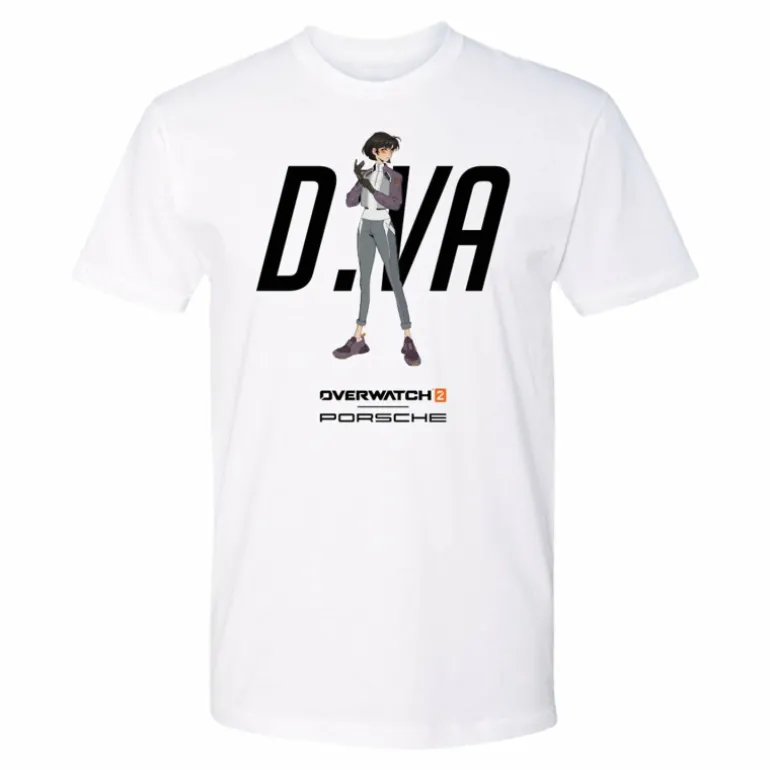 LGM Overwatch 2 x Porsche D.Va White T-Shirt