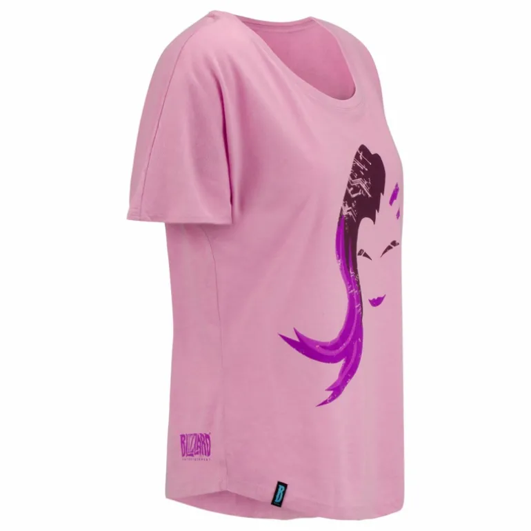 Women Fanatics Overwatch Sombra Women's Pink Scoop Neck T-Shirt
