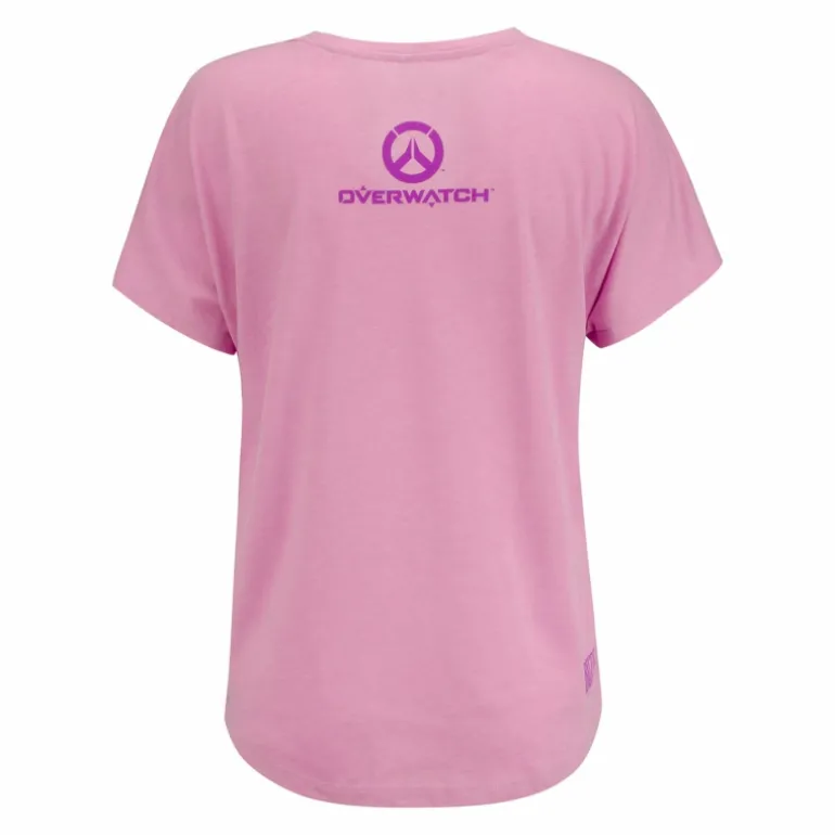 Women Fanatics Overwatch Sombra Women's Pink Scoop Neck T-Shirt