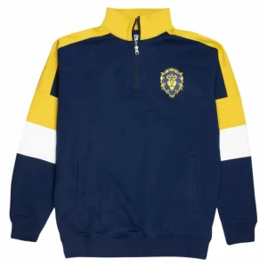 Fortune Fashion World of Warcraft Alliance Logo Blue Quarter-Zip Sweatshirt