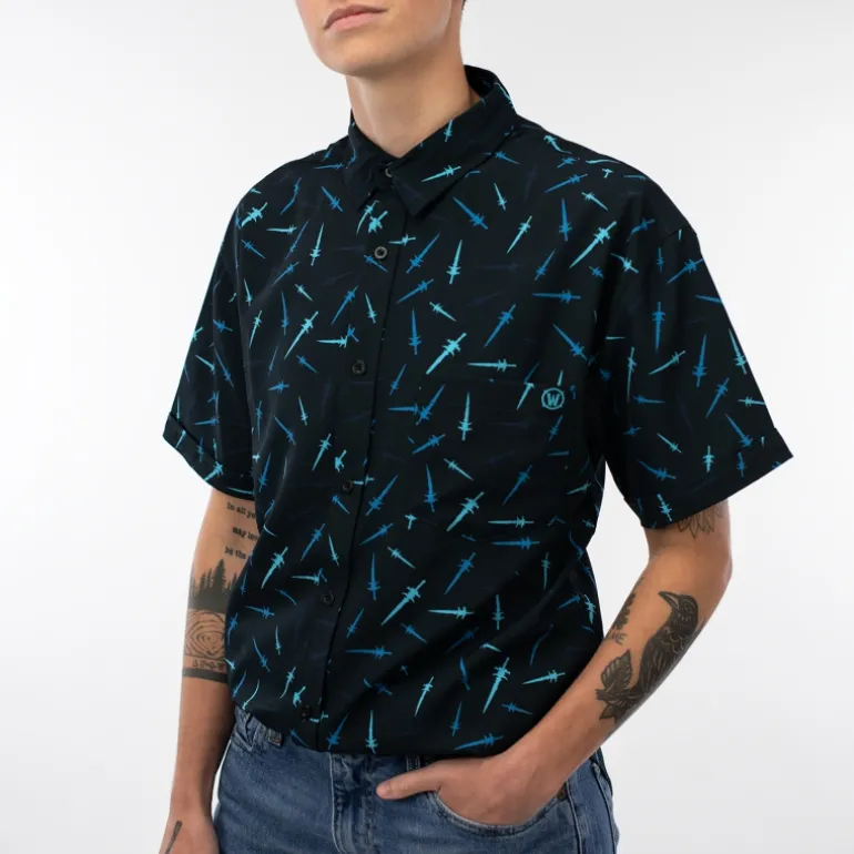 Thunderwear World of Warcraft Frostmourne Black Button-Up Shirt