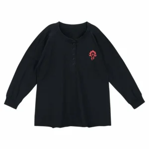 Women Fortune Fashion World of Warcraft Horde Logo Women's Black Long Sleeve T-Shirt