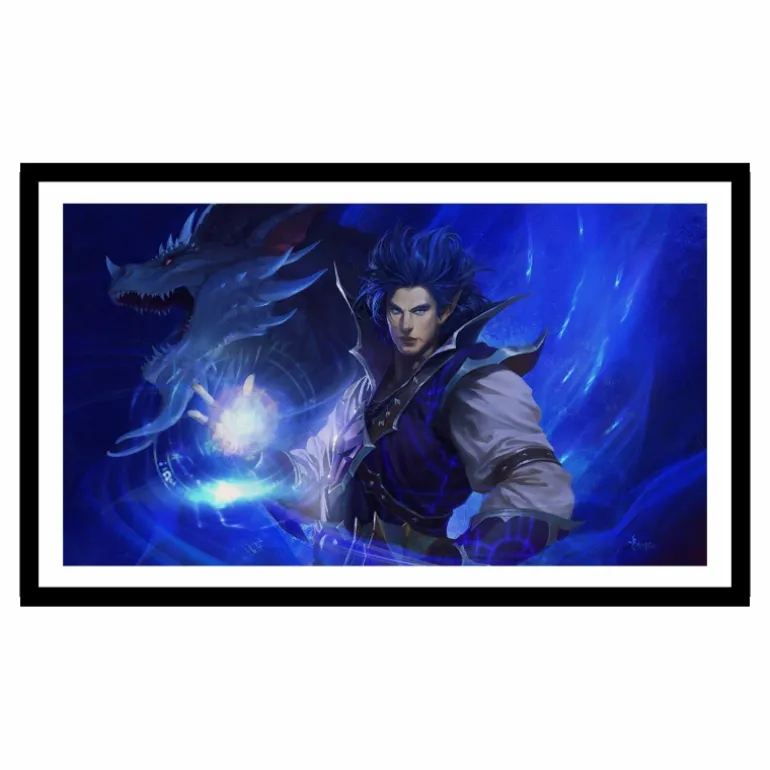 Jondo World of Warcraft Kalecgos 12x21" Framed Art Print