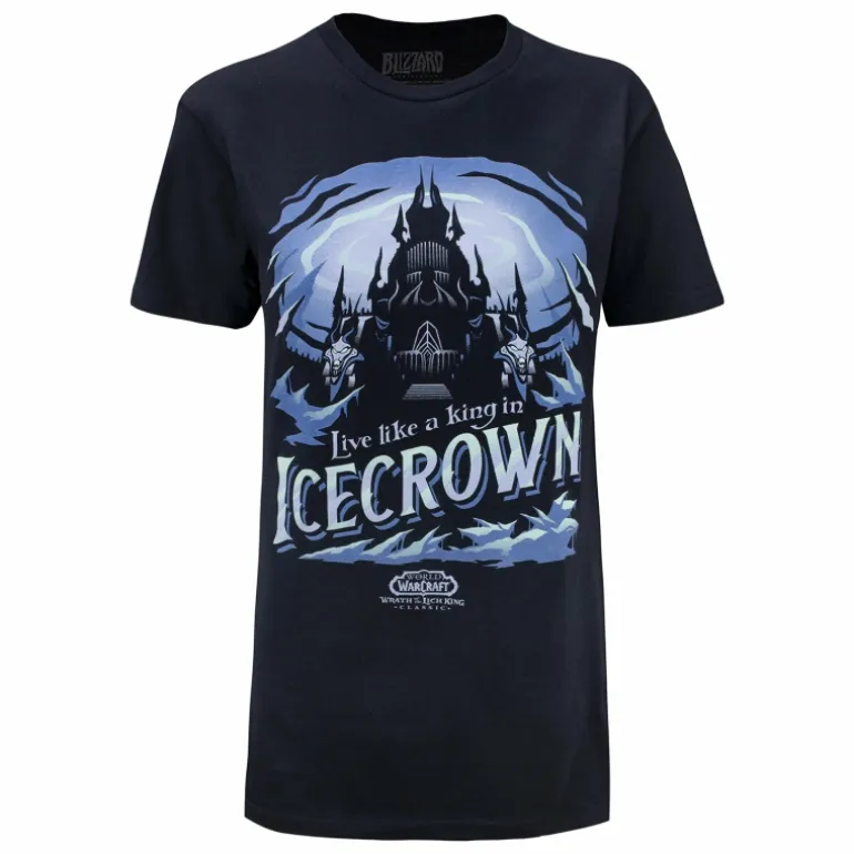 Women JINX Inc World of Warcraft Lich King Icecrown Women's Blue T-Shirt