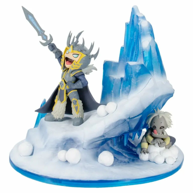 Blizzard OEM World of Warcraft Lil' Champions Snow Fight Arthas 8" Statue