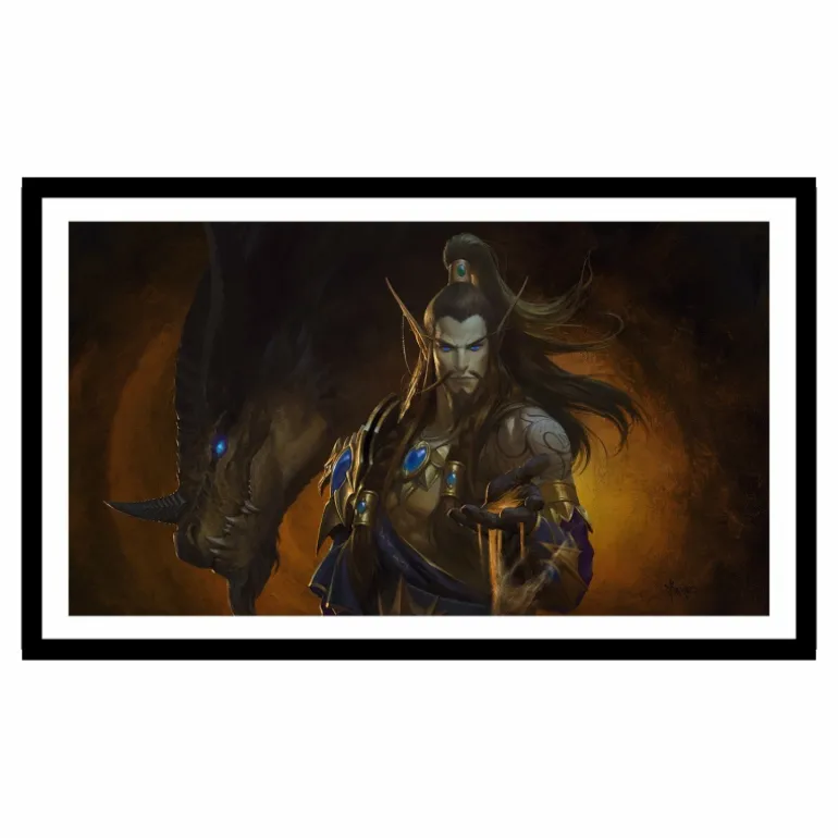 Jondo World of Warcraft Nozdormu 12x21" Framed Art Print