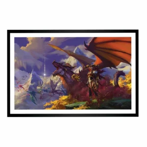Jondo World of Warcraft Return to the Dragon Isles 14x24" Framed Art Print