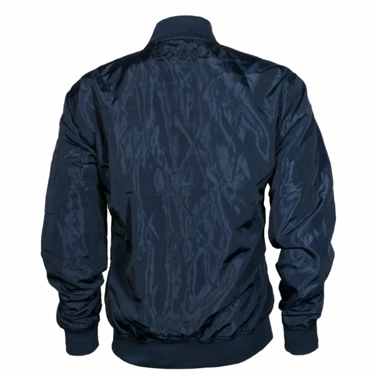 JINX Inc World of Warcraft: Shadowlands Navy Zip-Up Bomber Jacket