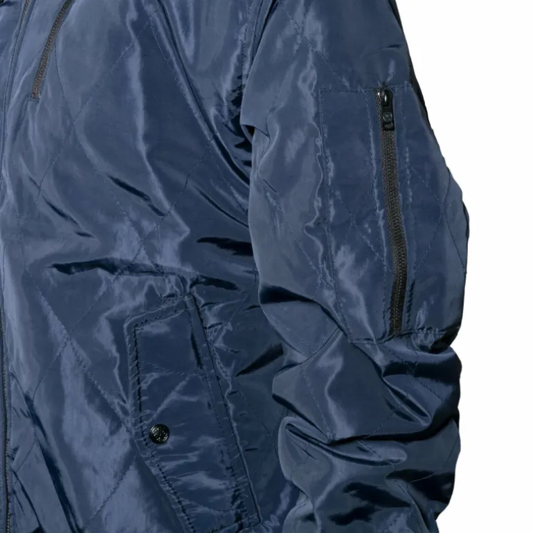JINX Inc World of Warcraft: Shadowlands Navy Zip-Up Bomber Jacket