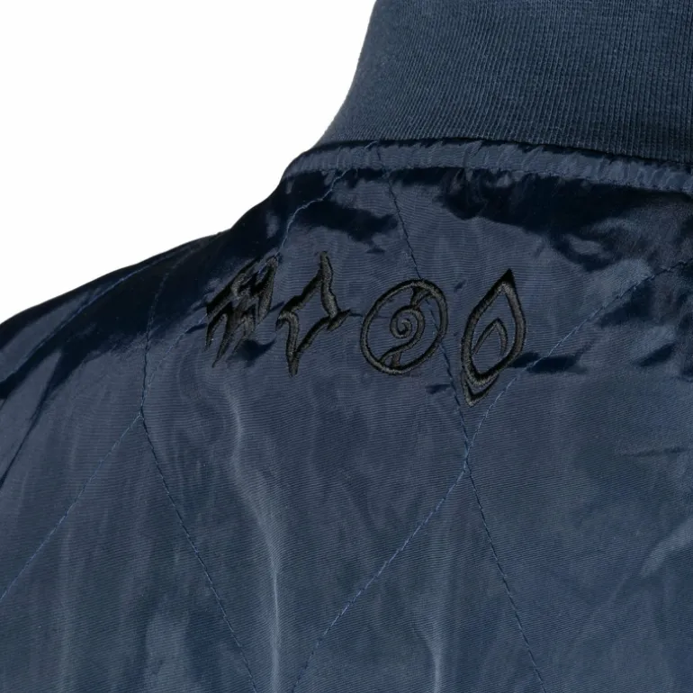 JINX Inc World of Warcraft: Shadowlands Navy Zip-Up Bomber Jacket