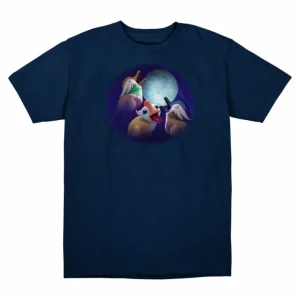 LGM World of Warcraft Three Duck Moon Navy T-Shirt