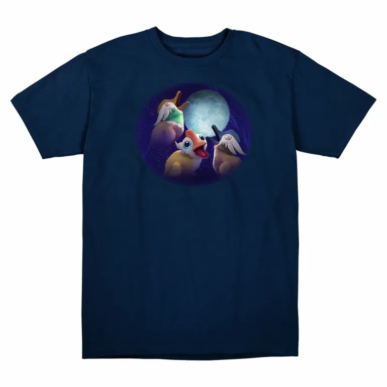 LGM World of Warcraft Three Duck Moon Navy T-Shirt